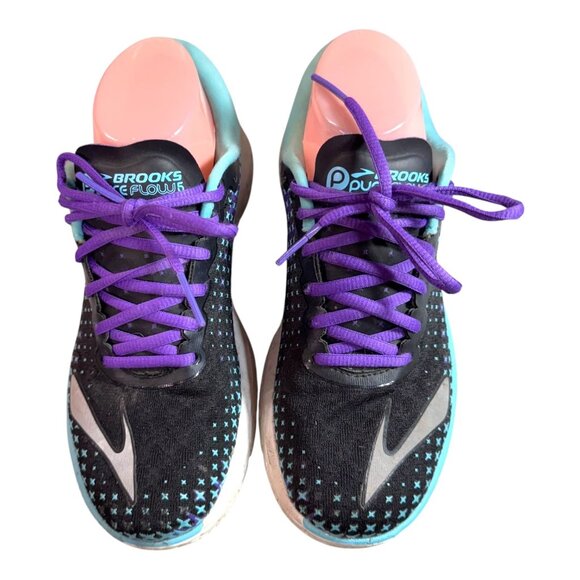 Brooks PureFlow 5 Womens Running Shoes Size 8 Medium Black Teal Purple Athletic - Picture 7 of 13